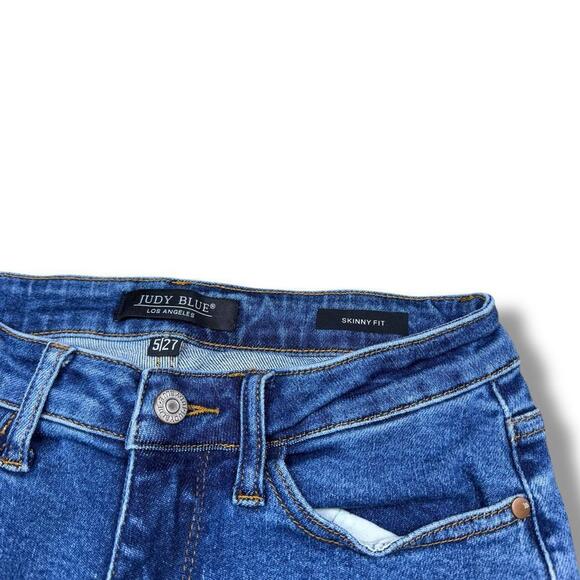 Judy Blue Skinny Fit High-Rise Stretch Denim Jeans Size 5/27 Classic Blue Wash - Picture 8 of 10